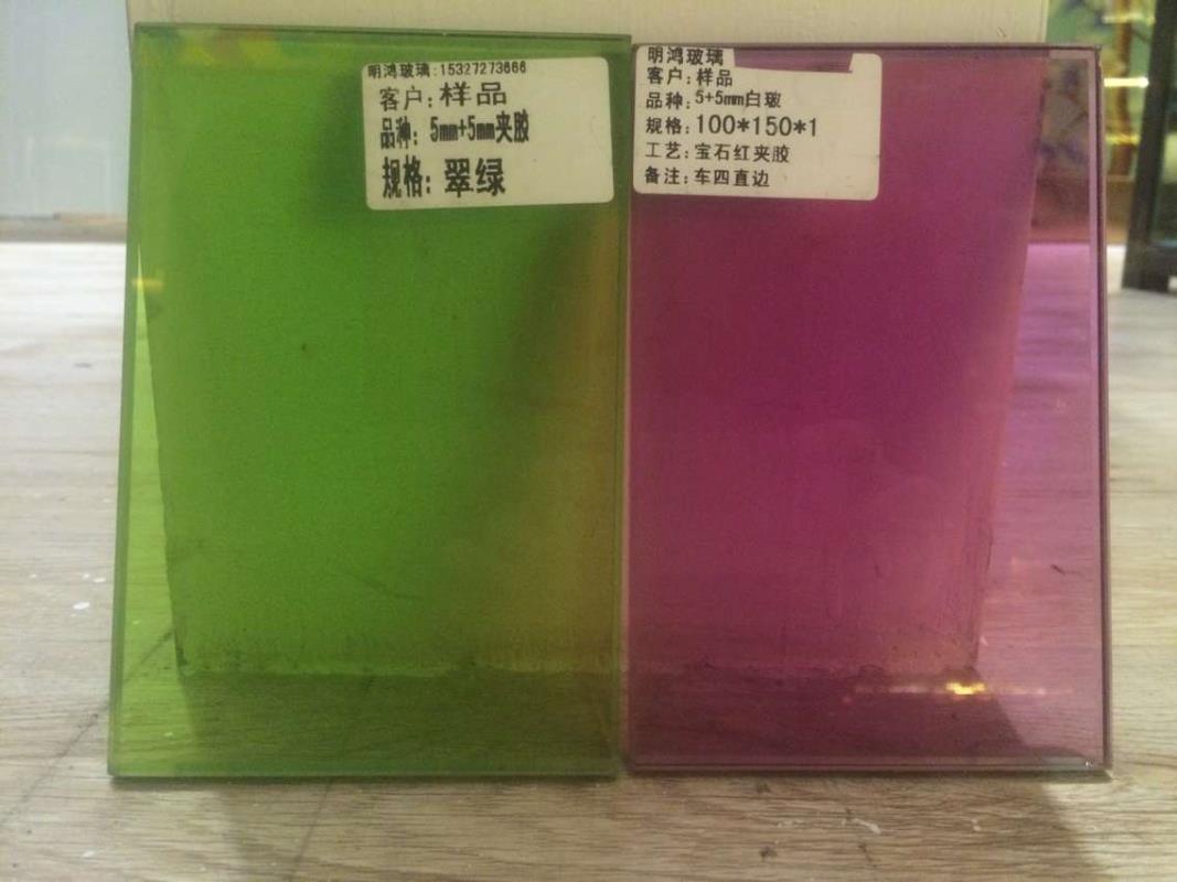 武漢雙層彩色夾膠玻璃定制 明鴻玻璃