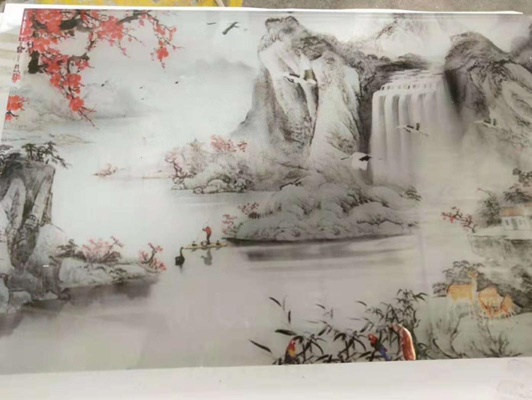 武漢夾絲夾絹玻璃定制各種圖案